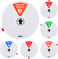Rotating Office Door Sign with State Diagram - 6" Magnetic & Adhesive Privacy Sign with 6 Status Modes (In A Meeting/Working Remotely/Back Soon/Do Not Disturb/Out Of Office/Please Knock) (White, 6 inches)