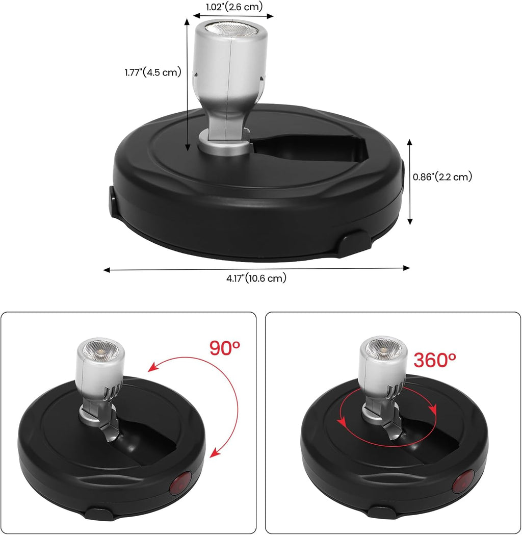 LED Spotlight Battery Operated, Wireless Picture Light, Accent Spot Light for Indoor Plant Tree, Display Puck Lights with Remote, Stick on Uplighting for Wall Photo Painting Dartboard Decor Artwork