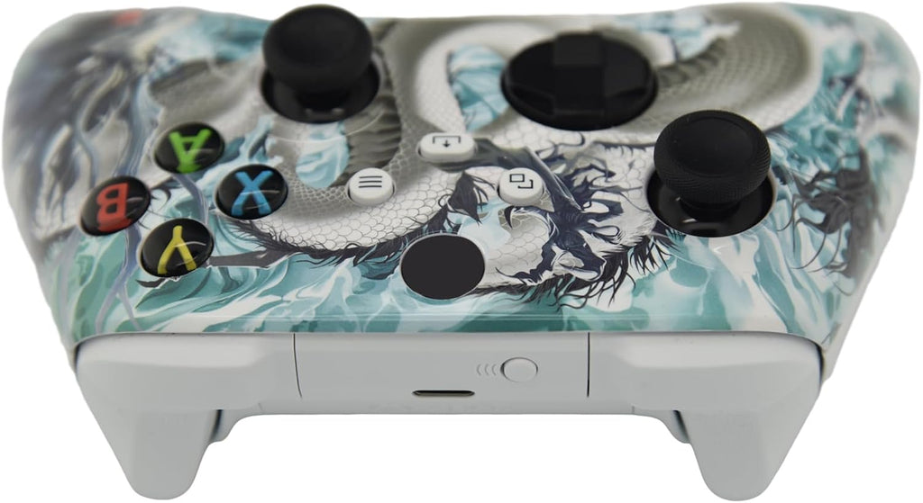 ProControllers LLC Hand Airbrushed Fade Custom Controller Compatible with Xbox Series X/S & Xbox One (Series X/S White Dragon)