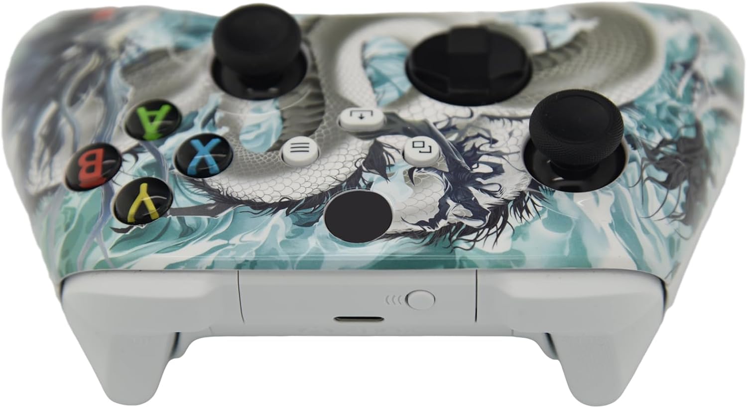 ProControllers LLC Hand Airbrushed Fade Custom Controller Compatible with Xbox Series X/S & Xbox One (Series X/S White Dragon)