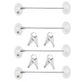 Hotop 4 Pack Cabinet Locks with Keys Mini Fridge Refrigerator Locks for Kids Toddlers Self Adhesive Child and Baby Proofing Safety for Deep Freezer Drawers Doors Latch(White)