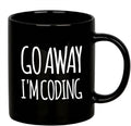 Go Away I'm Coding Coder Computer Programming Programmer Student Graduation Birthday Valentines Christmas Drinkware Novelty Coffee Ceramic Mug 11 oz Black