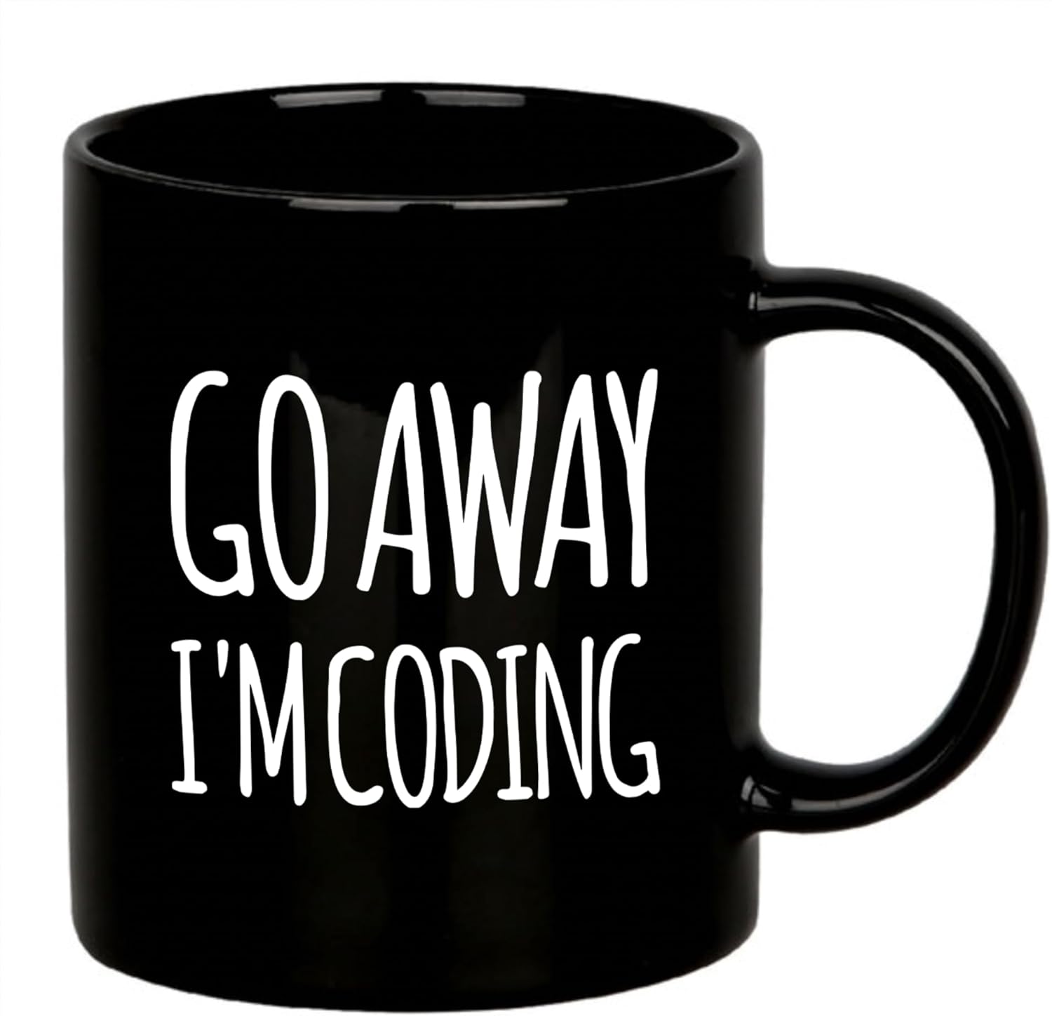 Go Away I'm Coding Coder Computer Programming Programmer Student Graduation Birthday Valentines Christmas Drinkware Novelty Coffee Ceramic Mug 11 oz Black