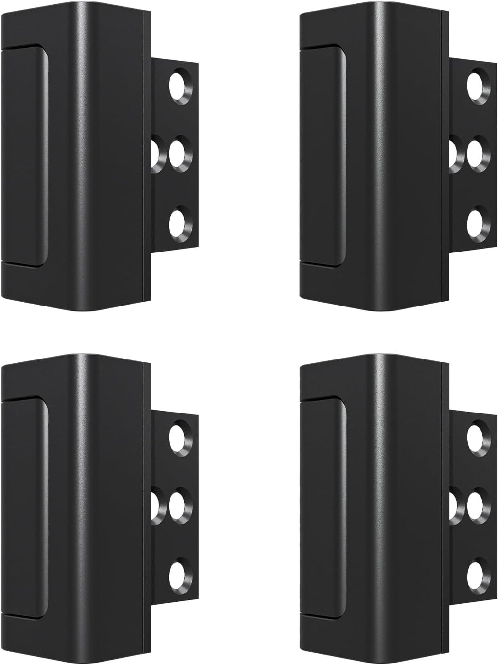 4Pack Home Security Door Reinforcement Lock Childproof, Door Locks for Kids Safety, Door Lock Latch Stopper for Front Door Inside Top of Door, Aluminum Construction Finish