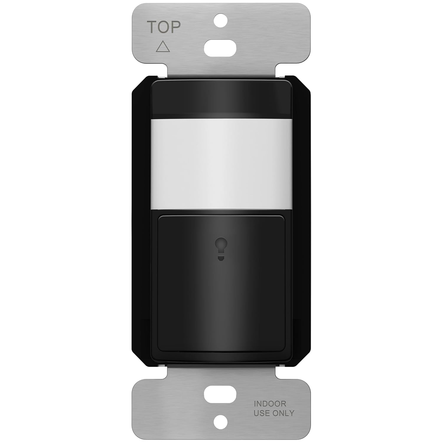 TOPGREENER PIR Motion Sensor Light Switch, Occupancy & Vacancy Motion Sensor Switch, 𝐎𝐩𝐞𝐫𝐚𝐛𝐥𝐞 𝐖𝐢𝐭𝐡𝐨𝐮𝐭 𝐆𝐫𝐨𝐮𝐧𝐝 𝐖𝐢𝐫𝐞, No Neutral Wire, Single Pole, TDOS5-HL-BK, Black
