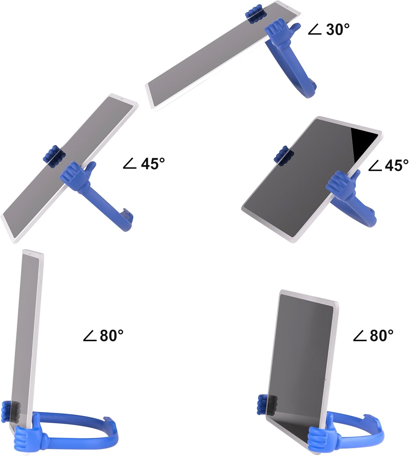 Honsky Adjustable Tablet Stand, Portable Phone Holder for Desk Bed - Multi-Angle Drawing Stand Compatible with All Tablets (Blue & Green)