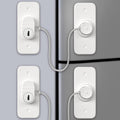 AOSITE Mini Fridge Locks for Kids No Drill Refrigerator Locks for Adults Cupboard Lock Child Safety Locks for Cabinets Drawer Locks Freezer Lock Baby Proofing (White, 2)