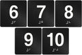 Exam Room Sign with Braille and Tactile 4" x 4" Identification Signs Numbers for Exam Rooms Offices Educational Institution Directional Assistance Test Center (Black/white,Numbers 6-10)