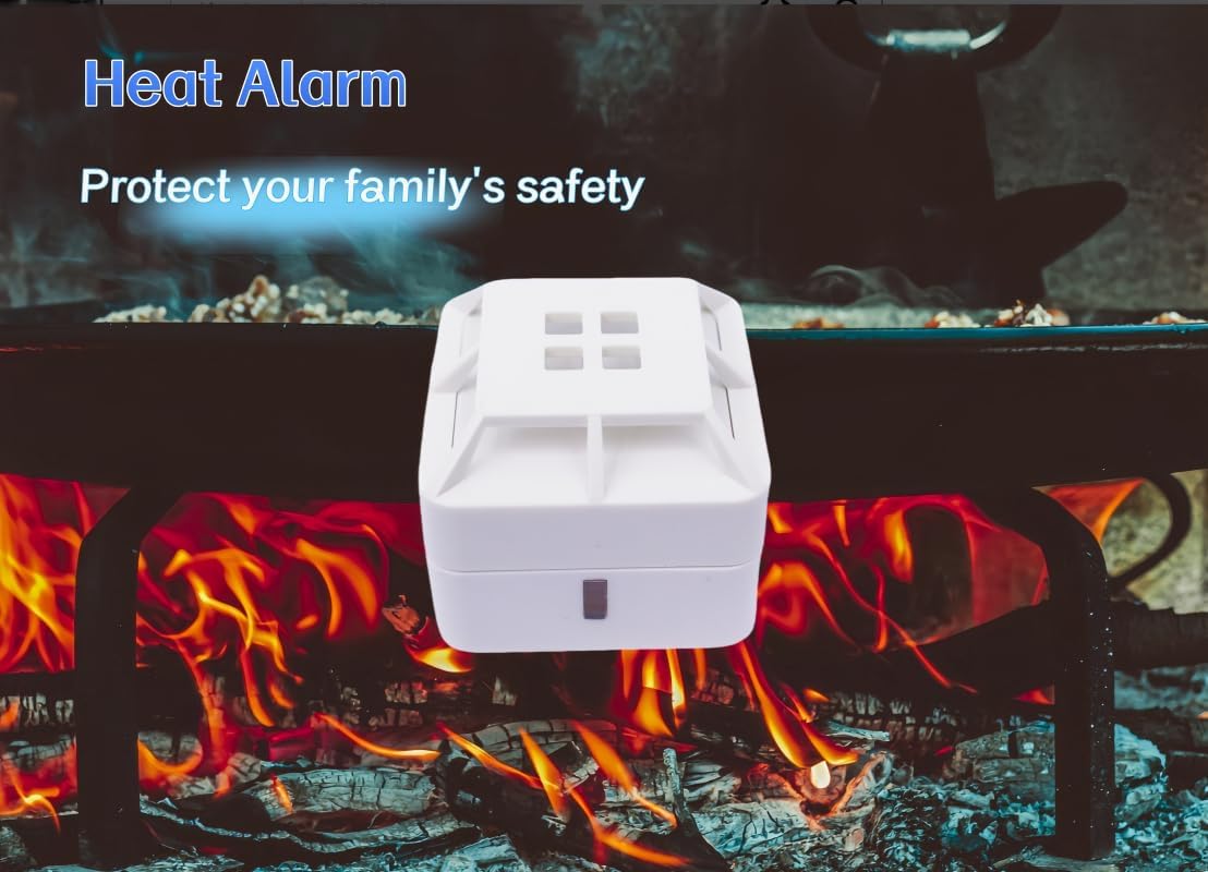 Heat Alarm Heat Detector,A1 Level, Temperature 55°C-65°C, 85dB Alarm Sound for Home Kitchen Garage Boiler Houses,Battery Powered