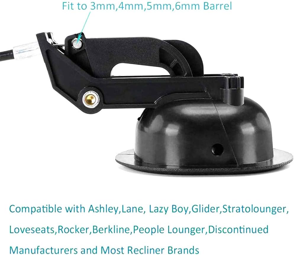 Sofa Chair Recliner Release Pull Handle 3" by 3.5" Replacement Parts with Cable, Fits Ashley Lazy Boy and Most Recliner Brands Couch Sofa Chair Furniture, Exposed Cable Length 4.9"