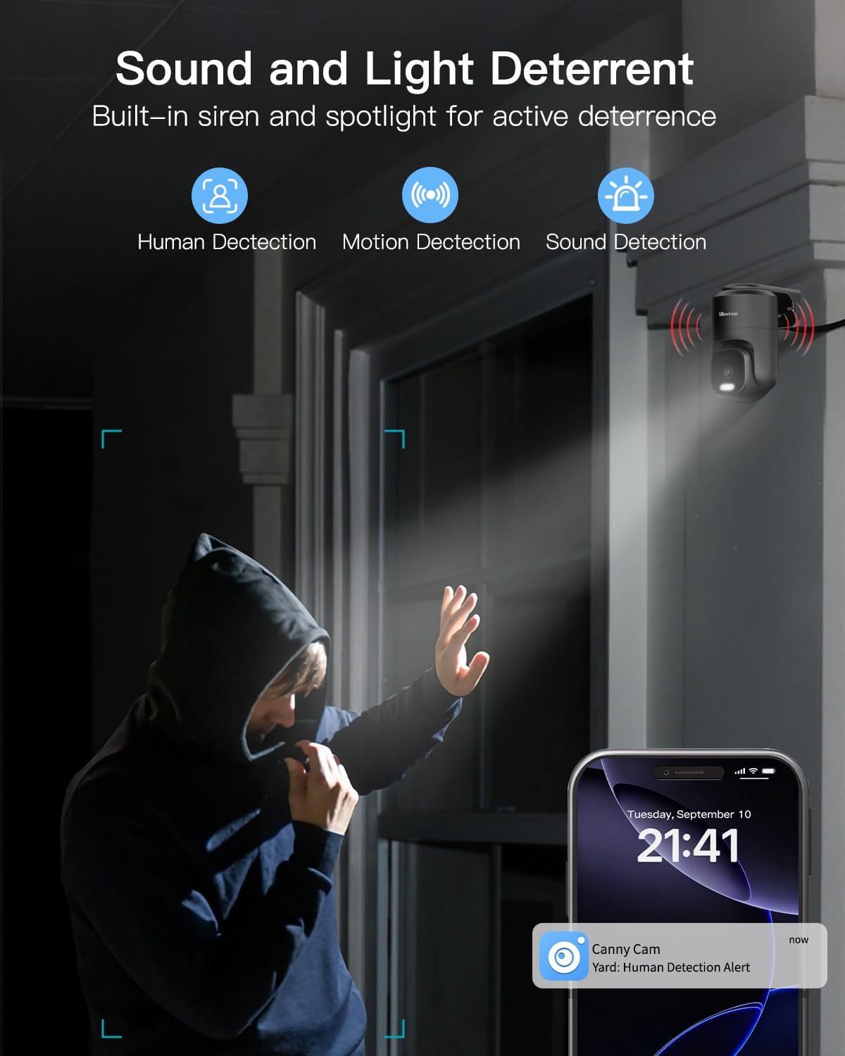 VIMTAG Outdoor Cameras for Home Security, 2.5K Security Camera Outdoor, 360° Pan/Tilt Outside House Surveillance, Motion Tracking, Color Night Vision, 2-Way Audio, 5G/2.4G WiFi, Cloud/SD Card Storage