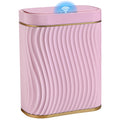 steo spce Bathroom Small Trash Can with Automatic Touchless Lid, 2.6 Gallon Smart Garbage Can Narrow Waterproof Trash Bin for Bedroom, Office, Living Room (Gold Pink)
