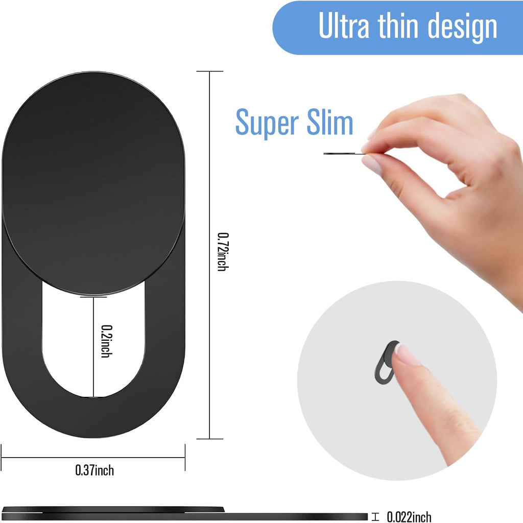 Laptop Camera Cover Slide, [8 Pack] Ultra-Thin Webcam Cover Compatible with Camera for MacBook,Laptop,PC,Computer,iMac,iPad etc. 0.022in Thick Web Blocker Protect Your Privacy and Security