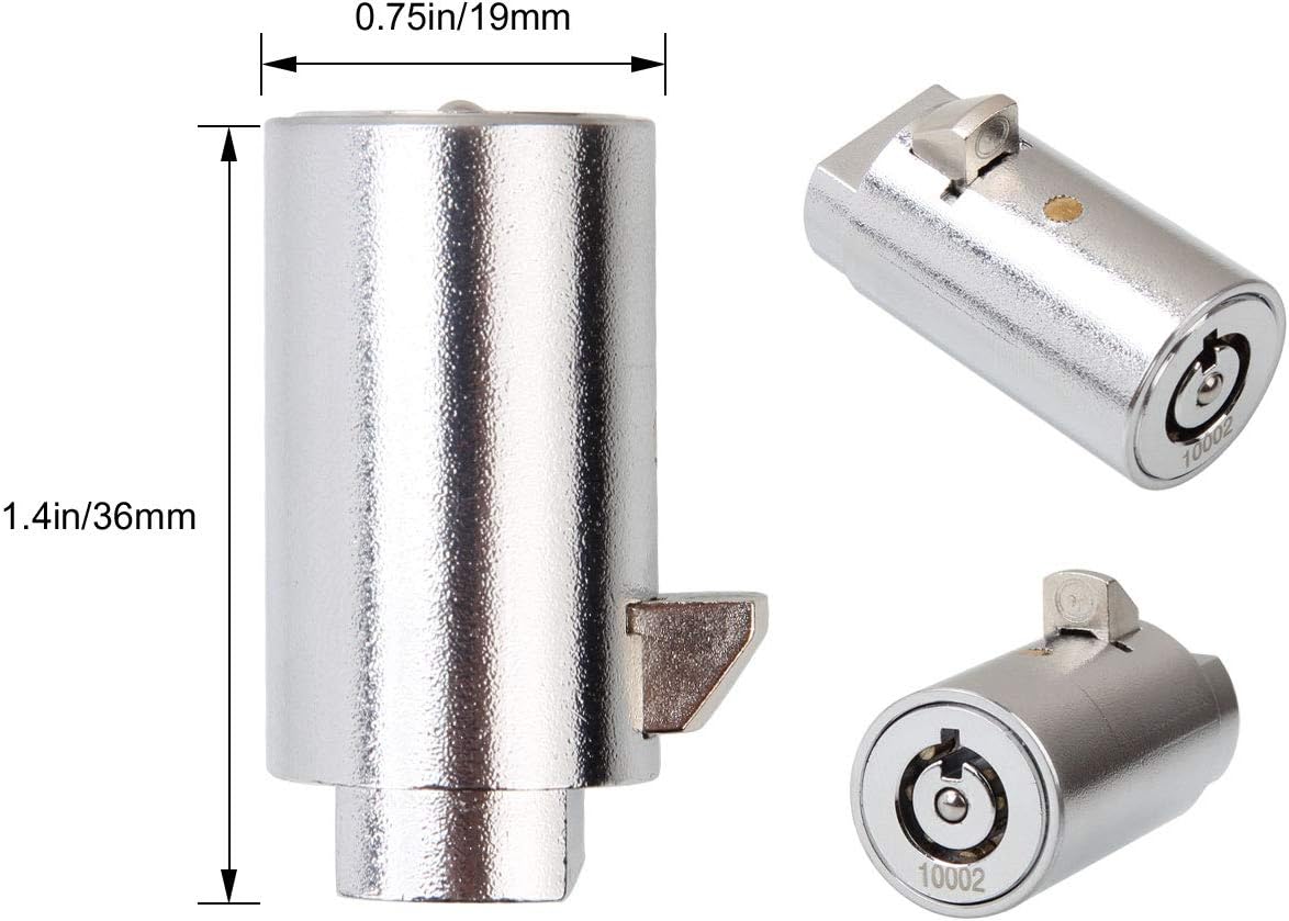 Candy Machine Key, High Security Vending Machine Lock and Key (Keyed Alike), 5-Pack Soda Machinee Locks Pick Tubular Lock Pick for Coke Machine, Pepsi Machine, Snack Machine