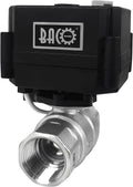 BACOENG Motorized Ball Valve, 2 Wire Auto Return 3/4" Stainless Steel Electrical Ball Valve with Full Port, AC/DC9-24V Manually Closable (Normally Closed), Black