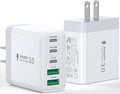 USB C Charger Block, [2-Pack] 60W 5-Port Fast Charger 20W Type C Charging Block 3.1A USB Wall Charger Dual Port PD+QC Charging Cube for iPhone 17 16 15 14 13 12 Pro Max XS, iPad, Samsung Phone, Tablet