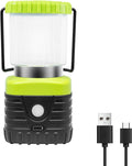 1PCS 6500K White Light LED Camping Lantern Rechargeable 1000LM, 4500mAh Power Bank, Flashlight for Hurricane Emergency, Hiking, IP44 Waterproof Lantern(Green)