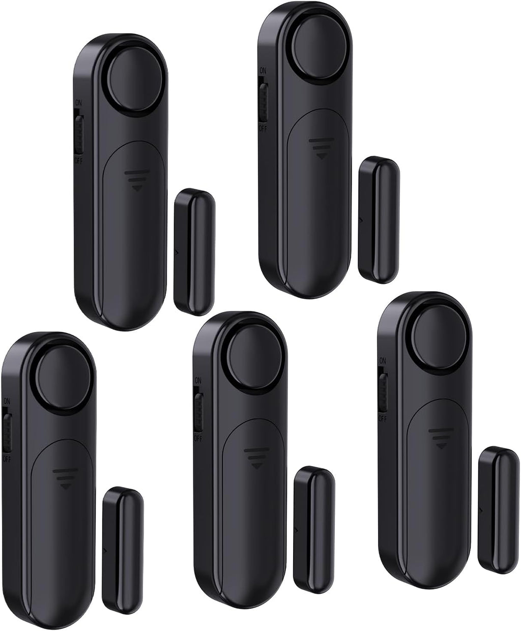 5-Pack Window Alarms for Home Security, 120dB Door and Window Open Sensor Chime for Kid Safety, Pool Safety, Sliding Door, DIY Protection, Easy Installation,Ideal for Home,Garage,Apartment,Black