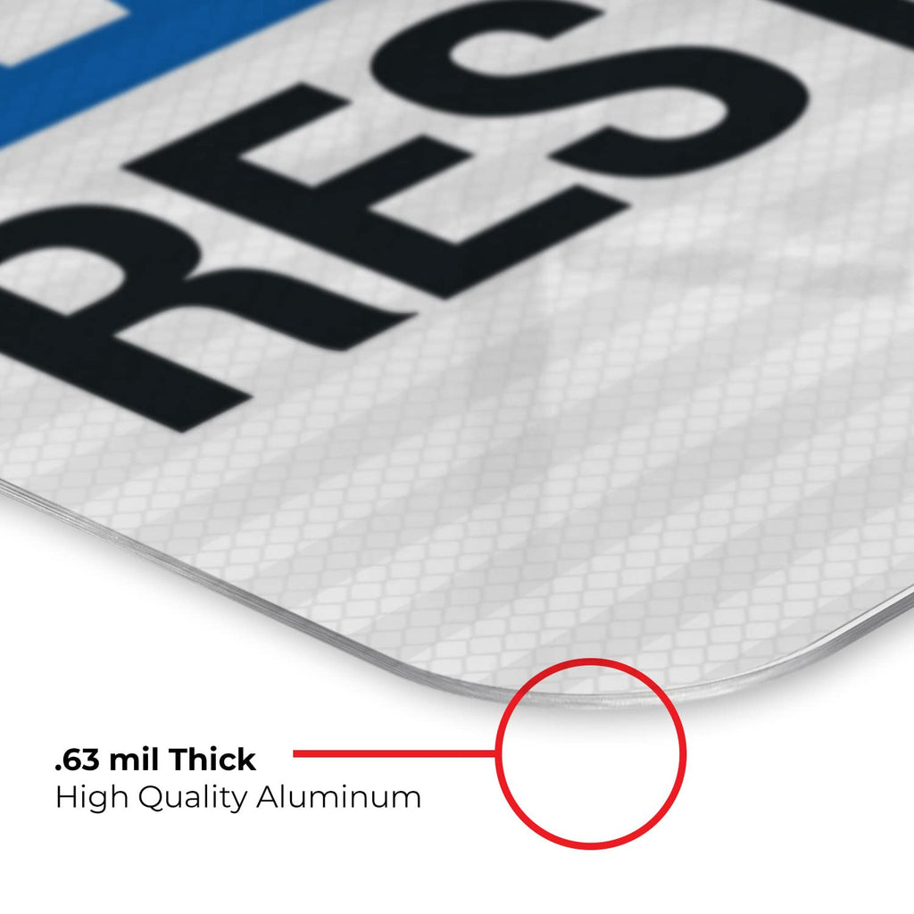 Notice Restricted Area Sign, 12x18 Inches, 3M EGP Reflective .063 Aluminum, Fade Resistant, Made in USA