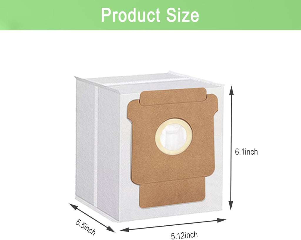 12 Pack Q0520 Vacuum Bags for iRobot Roomba Vacuum 2 Q0520 Essential Robot Vacuum Cleaner,Roomba 105 Combo/Vac,Plus 405 404 505 Combo Max 705 Vac,Max 705 Combo Robot,Disposable Auto-Empty Dust Bin Bag