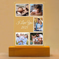Custom Picture Frame with Photo, Customized Picture Frames with Night Light, Personalized Photo Frames, Personalized Valentines Day Gifts for Women Men Her Him Kid Baby Family Friend