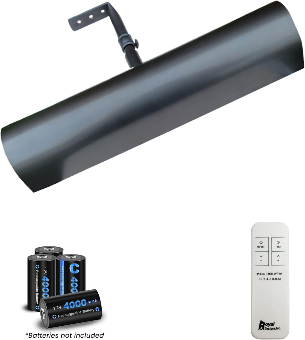 Royal Designs, Inc. Cordless Remote Control LED Picture Light, Dimmable with Timer Function, Oil Rubbed Bronze, 12.75 Inches