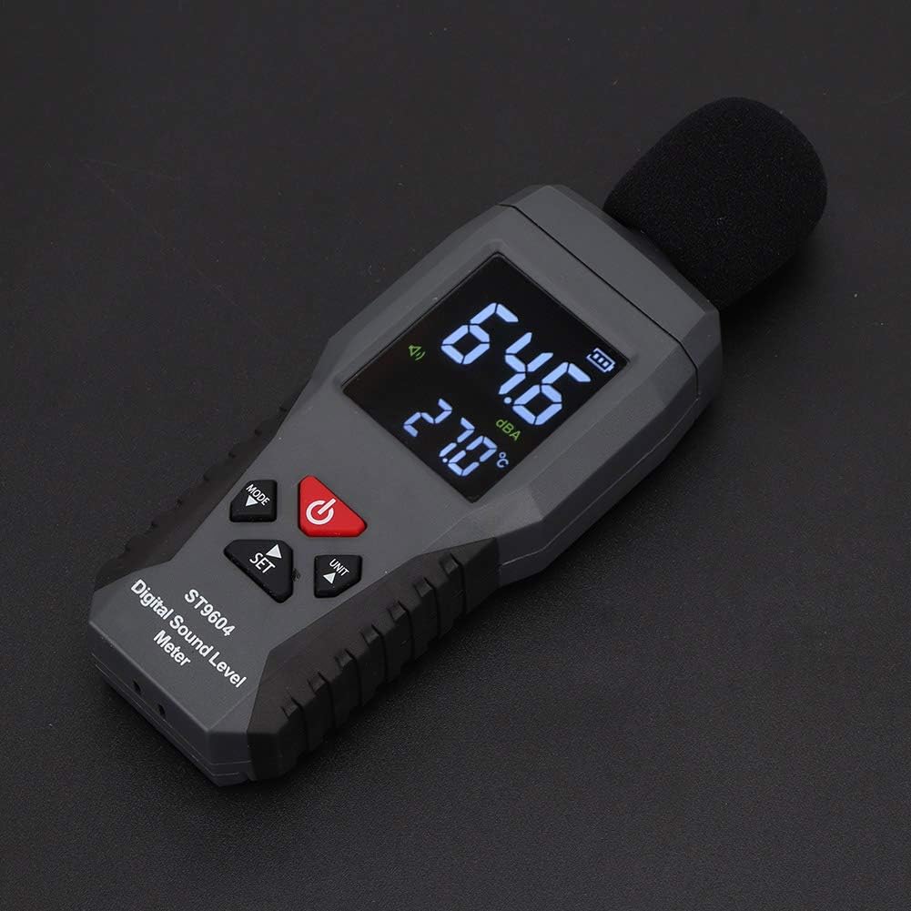 Smart Sensor Sound Level Meter Logger 30-130dB Noise Measurement Digital Audio Level Meter for Factories, Offices, Homes, Construction Sites Precise
