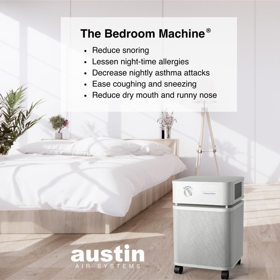 Austin Air Bedroom Machine White - Advanced 5 - Stage Filtration Air Purifiers For Home with Activated Carbon & Zeolite - Ideal as Air Purifiers for Bedroom, Model B402