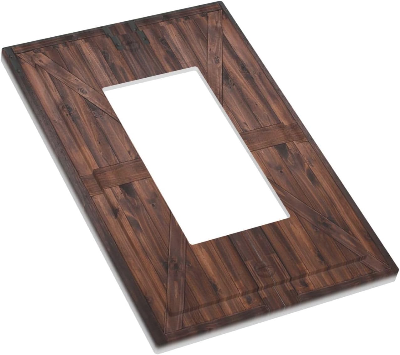 Decorative Outlet Covers Vintage Brown Farmhouse Barn Door 1 Gang Rocker Light Switch Cover Plate Single Wall Plates for Electrical Outlets Switch Plate Covers Faceplate for Bedroom Home Decor