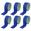 PATIKIL Floor Marking Tape 2 Inch x 110 Ft, 6 Pcs Self-Adhesive Warning Safety Tape Caution Stripe for Walls Floors Pipes Equipment Outdoor, Blue