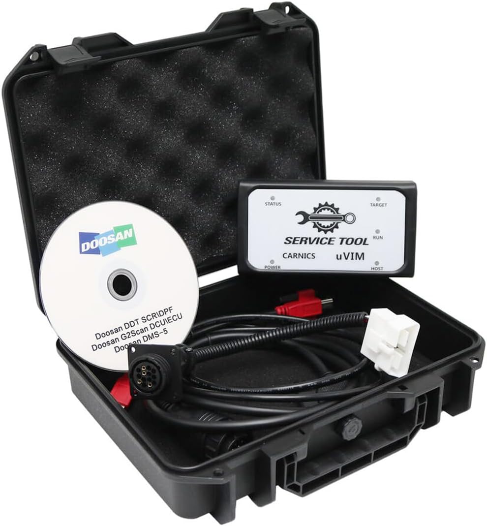 for DOOSAN uVIM Excavator Forklift Engine Diagnostic Tool Fault Detection OBD Interface DDT SCR DPF DCU ECU Scanner 2016 2023 Software (Adapter with 2023 Software)