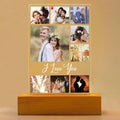 Custom Picture Frame with Photo, Personalized Photo Frames with Night Light, Customized Picture Frames, Personalized Anniversary Valentines Day Gifts for Women Men Her Him Girlfriend Boyfriend Couple