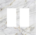 Decorative Outlet Covers Gray Gold Marble Abstract Modern Luxury 2 Gang Double Rocker Light Switch Cover Plate Electrical Switch Plate Cover Decorate GFCI Wall Plate for Bedroom Home Decor