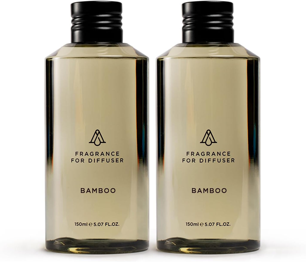 AromaPlan Hotel Scents Bamboo Air 5 Fl Oz (2 Pack), Luxury Aroma & Hotel Fragrance Diffuser Oil- Hotel Diffuser Oil for Aromatherapy- USA Made, Bigger Bottle, Bolder Aroma & Longer Lasting