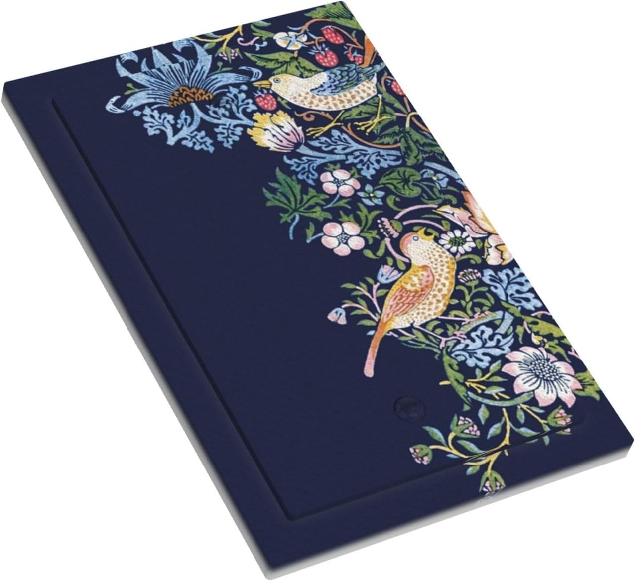 Decorative Light Switch Cover Plate Vintage Blue Morris Strawberry Thief Bird Flower 1 Gang No Device Single Blank Outlet Covers Wall Plate Cover Switchplate Electrical Faceplate