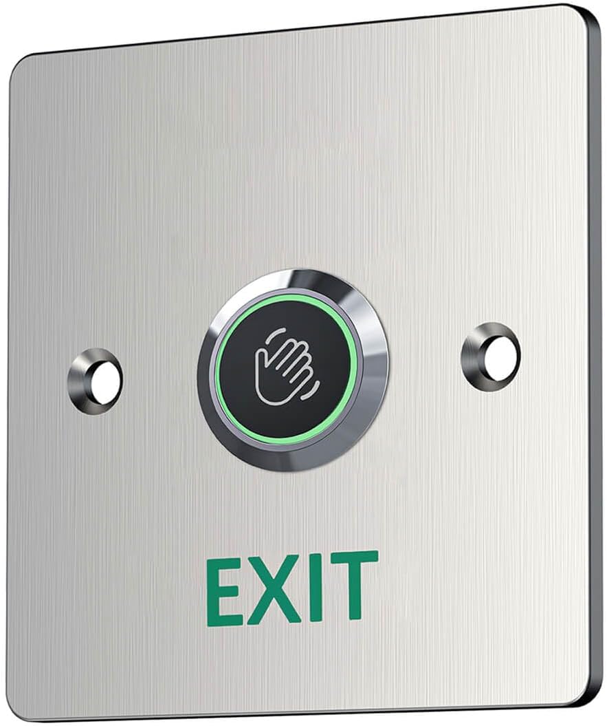 Infrared Sensor Exit Button IR Touchless Door Release 304 Stainless Steel IP67 Waterproof with LED Indicator for Access Control Systems