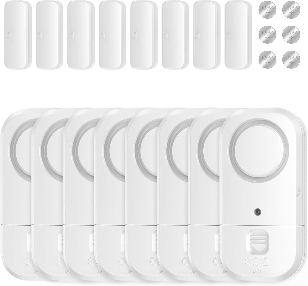 Door Window Alarm Sensors - Door Alarms for Kids Safety, Door Alarms for Home Security, for Home, Office, Store, Garage, Dorm Room, Apartment, RV, 8 Pack