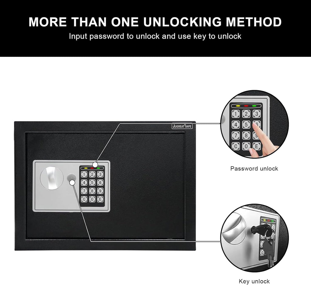 JUGREAT 60 Keys Cabinet with Sensor Light,Electronic Key Safe,Pin Code Keyless Storage Box for Keys,Secure Wall Mount Safe with 60 Key Tags