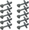 Renovators Supply Black Wrought Iron Gate Flip Latch Decorative Heart Style Medium to Light Duty 4" Tall Flip Door Locks Rust Resistant Powder Coated Latches with Mounting Hardware Pack of 10