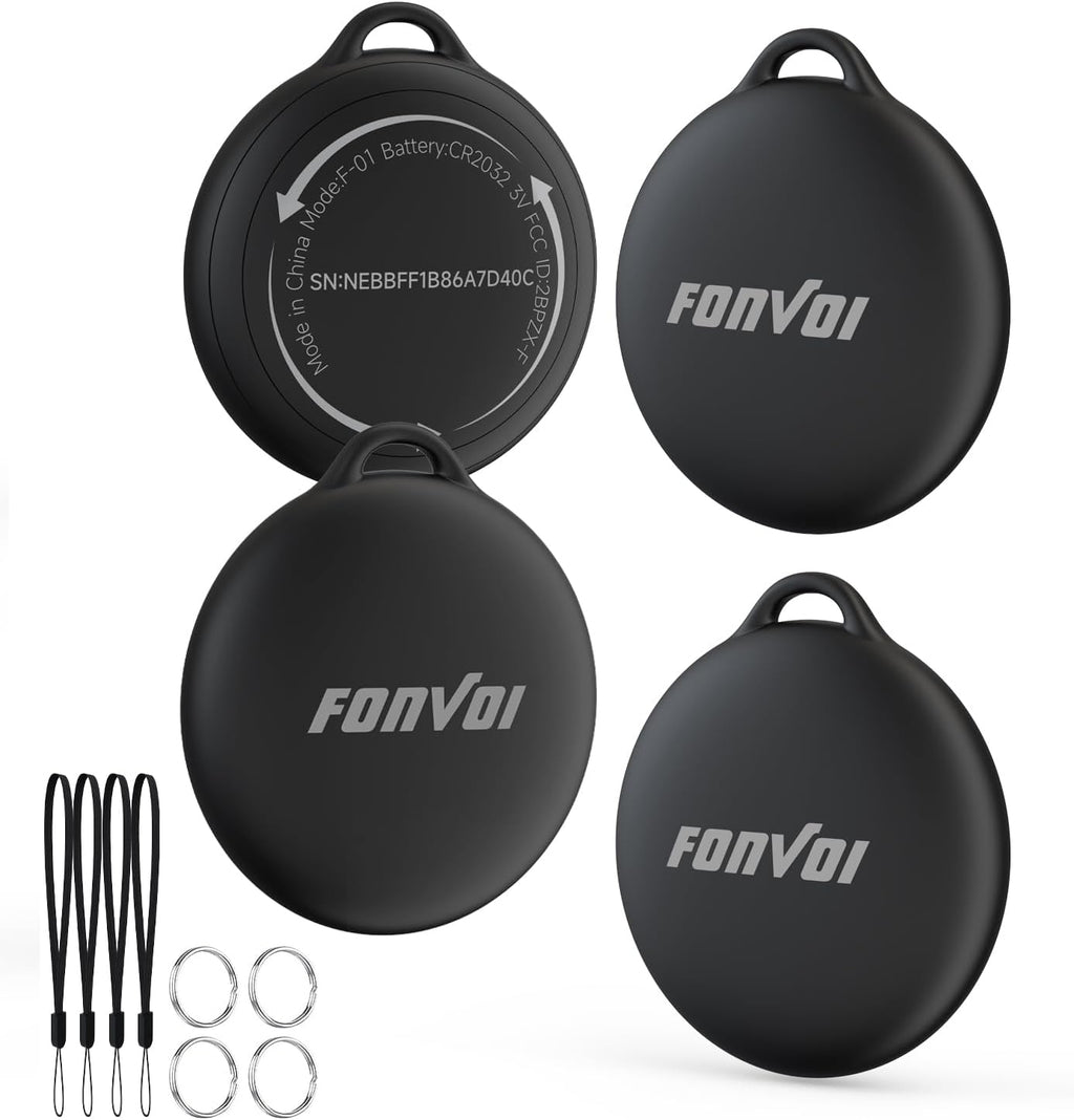New [Apple MFi Certified] (iOS Only) Air Tags-4 Park, Bluetooth Tracker Tag for Apple Find My, Replaceable Battery, Key Finder and Item Locator Smart Tag for Keys, Bags, Luggage, Pets, Wallet