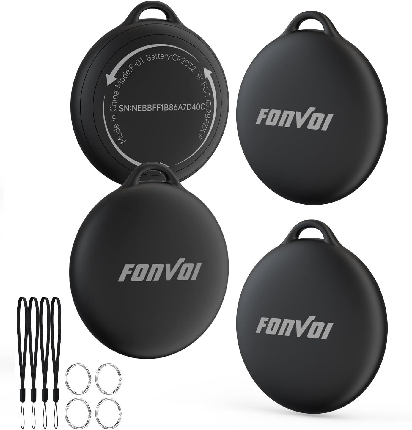 New [Apple MFi Certified] (iOS Only) Air Tags-4 Park, Bluetooth Tracker Tag for Apple Find My, Replaceable Battery, Key Finder and Item Locator Smart Tag for Keys, Bags, Luggage, Pets, Wallet