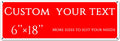 Custom Sign, street signs customized，Aluminum Weatherproof Metal Sign Multiple Sizes, Customize forSports field Business, Workplace, office, Home, Delivery Signs(6 * 18 Inch)