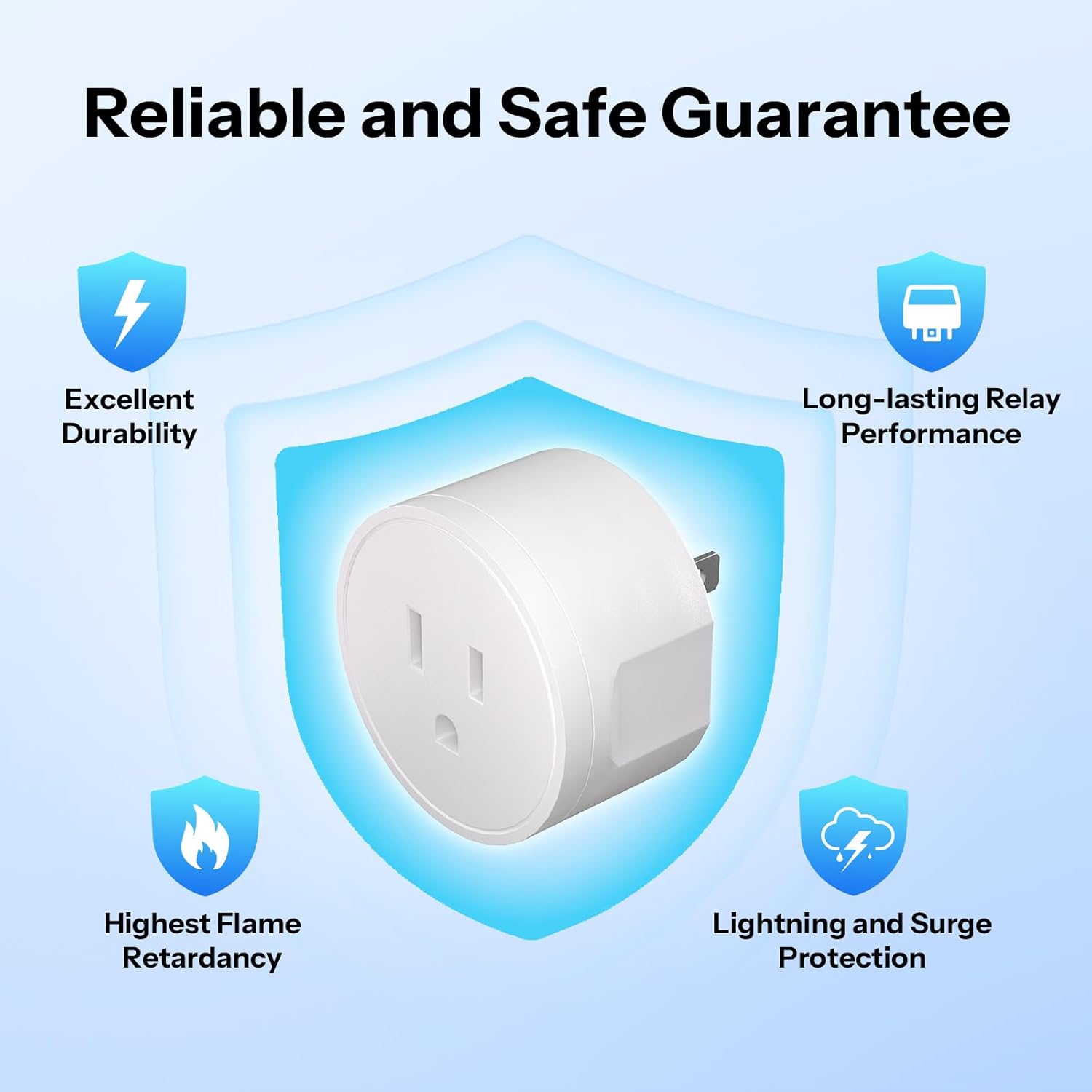 SONOFF S41sTPB Matter Smart Plug, 15A 1800W Max, Remote & Voice Control via Alexa/Google Home, ETL Certified, Timer Outlet, Compatible with SmartThings & Home Assistant (4-Pack)