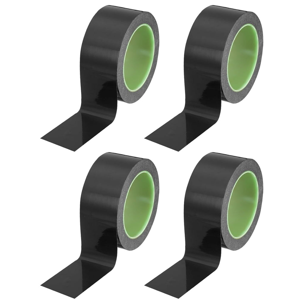 PATIKIL Floor Marking Tape 2 Inch x 110 Ft, 4 Pcs Self-Adhesive Warning Safety Tape Caution Stripe for Walls Floors Pipes Equipment Outdoor, Black