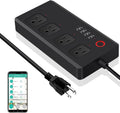 Xenon ZigBee Power Strips Surge Protector, USB C Power Strip, Smart Life APP/Timer, 4 Individually Controlled Outlets, Compatible with Alexa Google Home Phillilps HUE, Need ZigBee Gateway Hub-Black