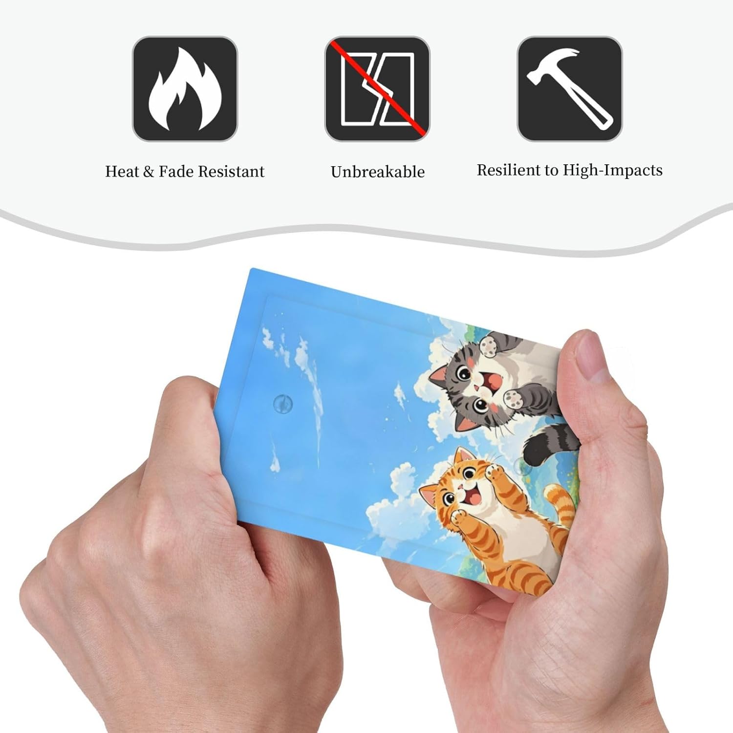 Light Switch Cover Plate Orange Gray Cute Cat Sky Cloud Cat S Paw 1 Gang No Device Blank Electrical Wall Plates Faceplate Decorative Switch Plate For Kids Room Nursery Decor