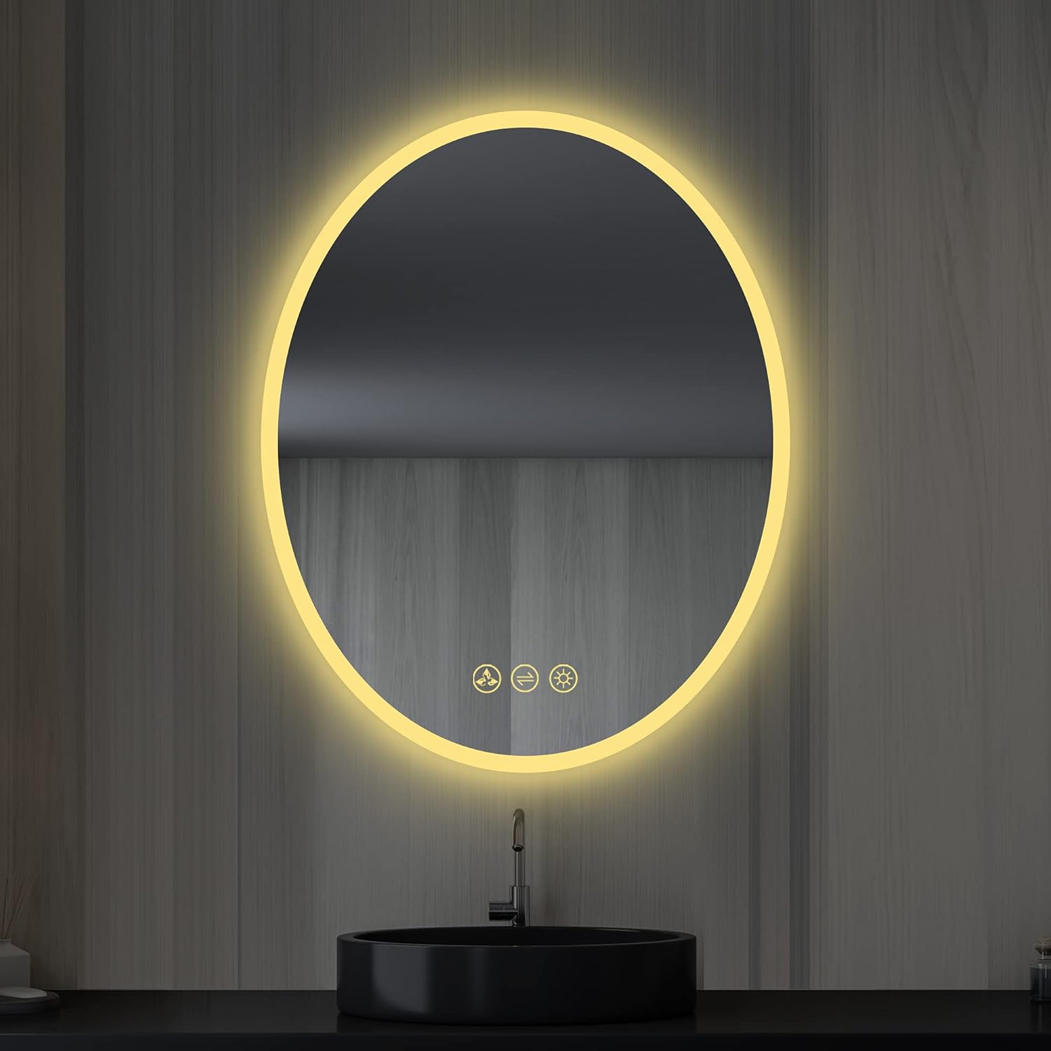 Blossom 20'' x 30'' LED Mirror for Bathroom Lighted Vanity Mirror for Wall Front Lights + Backlit LED Bathroom Mirror Anti-Fog Tempered Glass ETL Listed, Wall Mounted LED Vanity Mirror