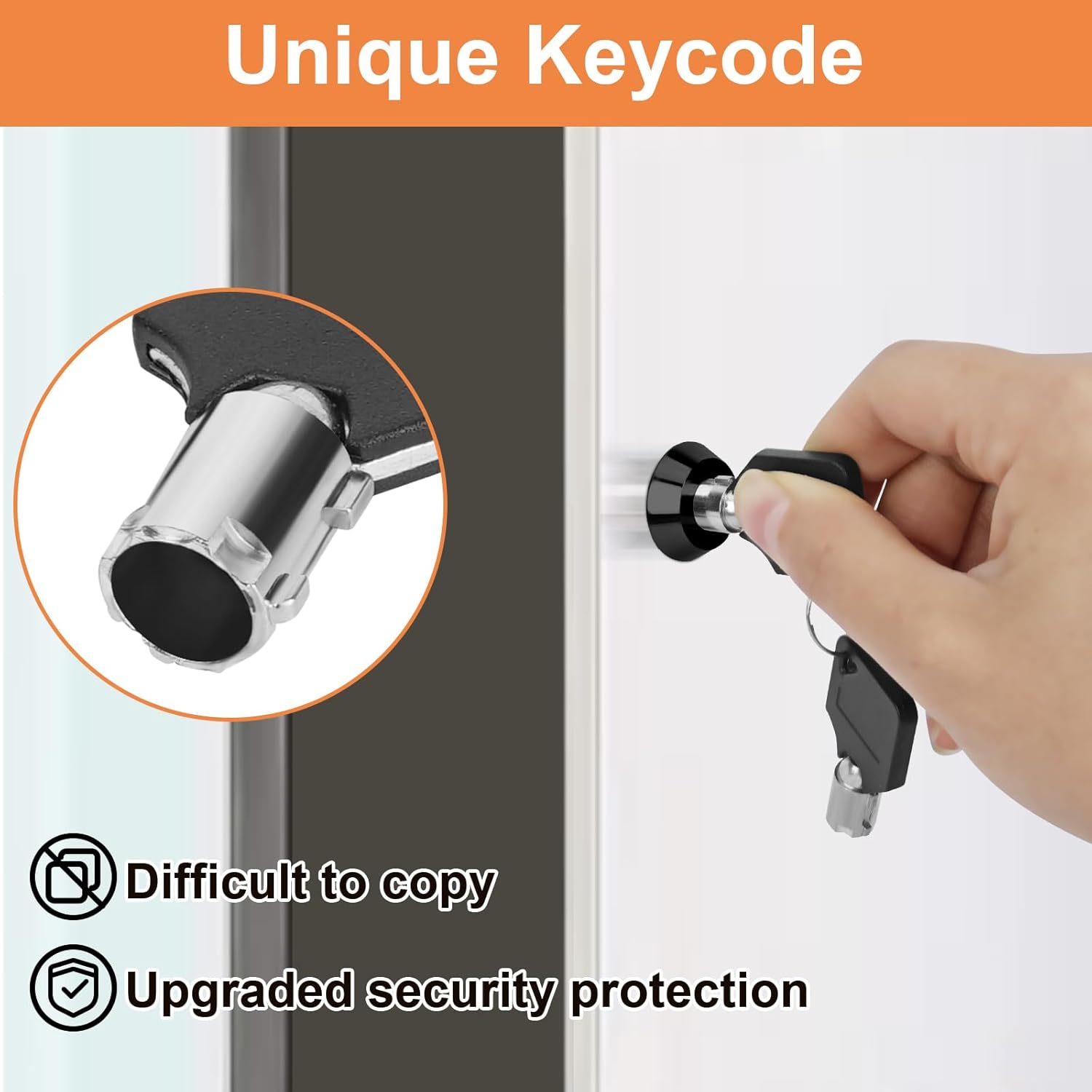 Black RV Storage Lock Cam Lock with Keys, 4pcs 1 Inch RV Compartment Locks keyed Alike for Toolbox, Camper, Trailer, Vending Machine Replacement Set with 8 Keys(4, Black 1 Inch)