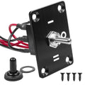 Button Switch Rocker Switch Toggle Switch Six Pin Three Position 1/2 Prewired Power Transfer Switch with Mounting Plate,Waterproof Cap.