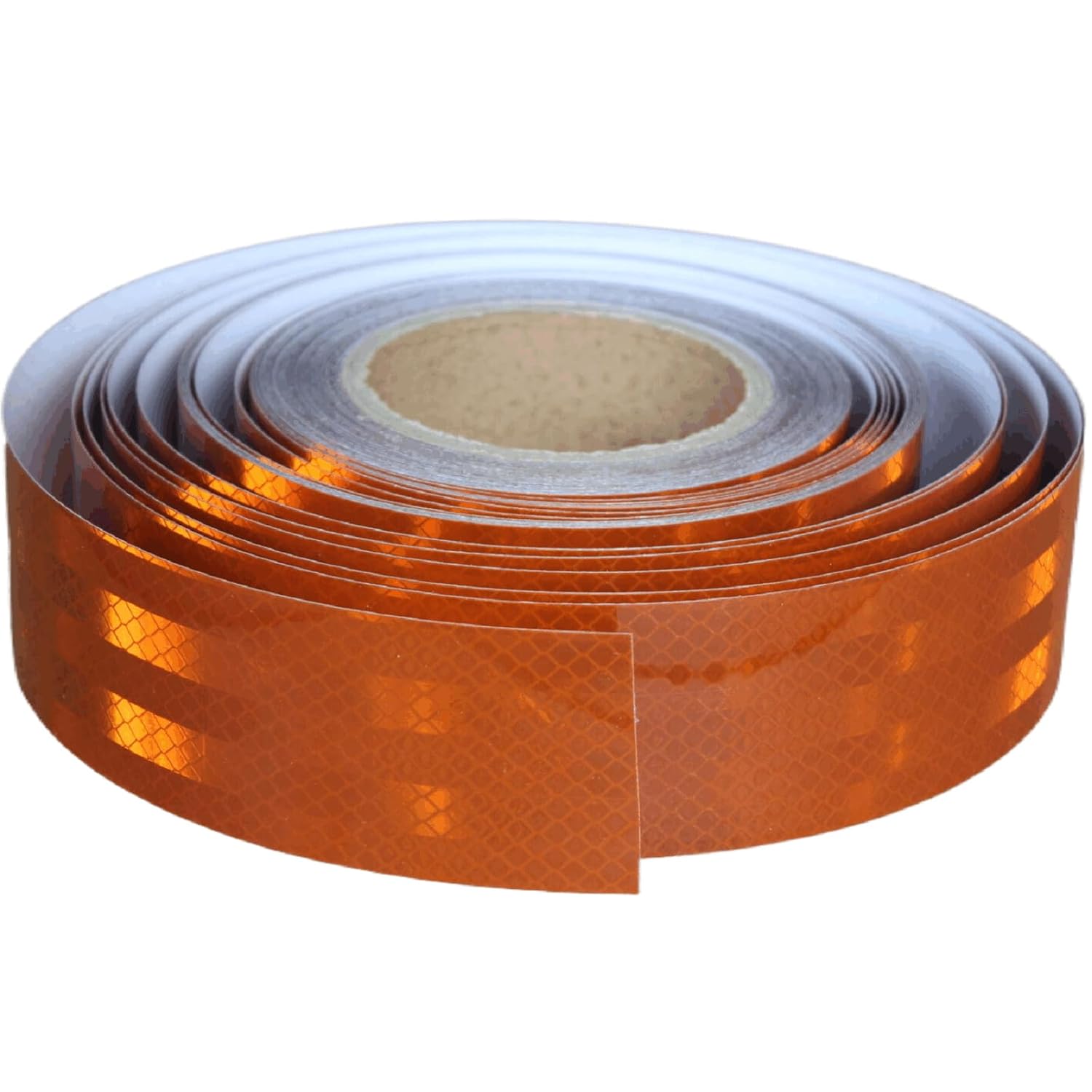 Non Fading Brown Reflective Tape Outdoor Waterproof 2 inch Wide, High Visibility Warning Industrial Marking Tape, Safety Stickers (168 feet)